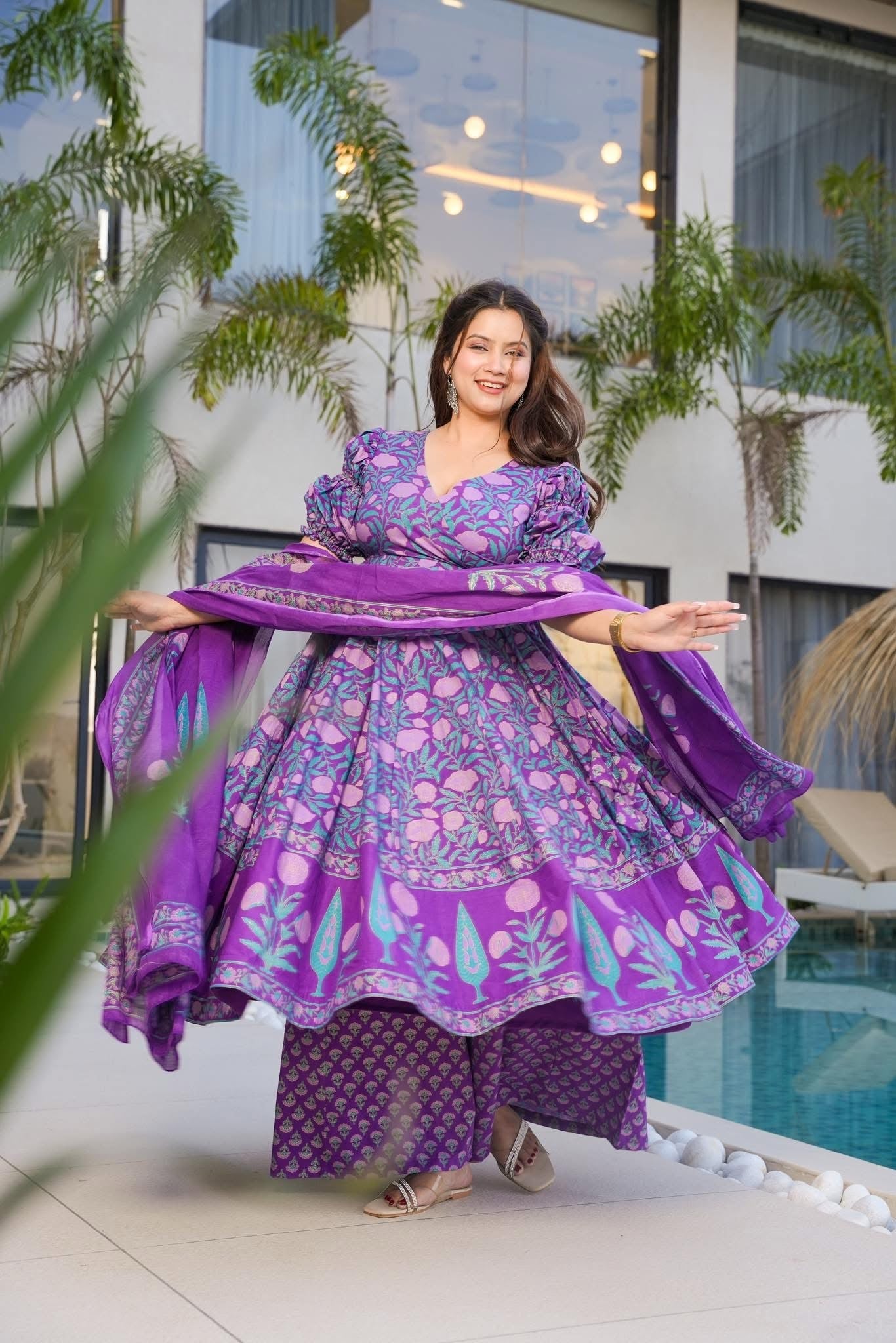 Orchid Harmony Cotton Suit Set