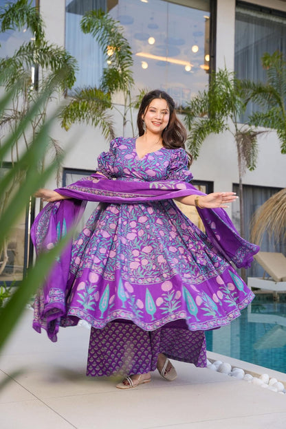 Orchid Harmony Cotton Suit Set