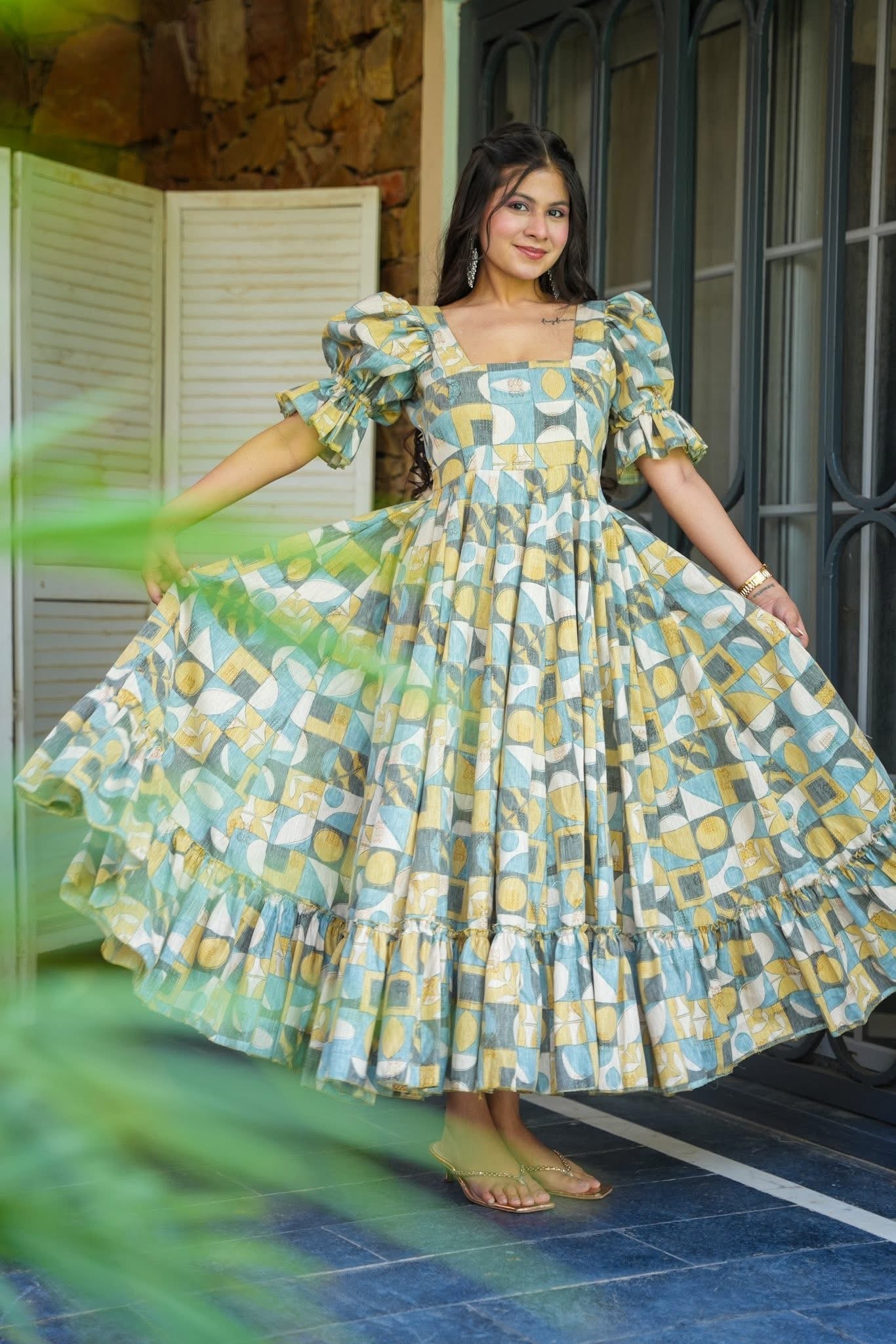 Pine Groove Cotton Dress