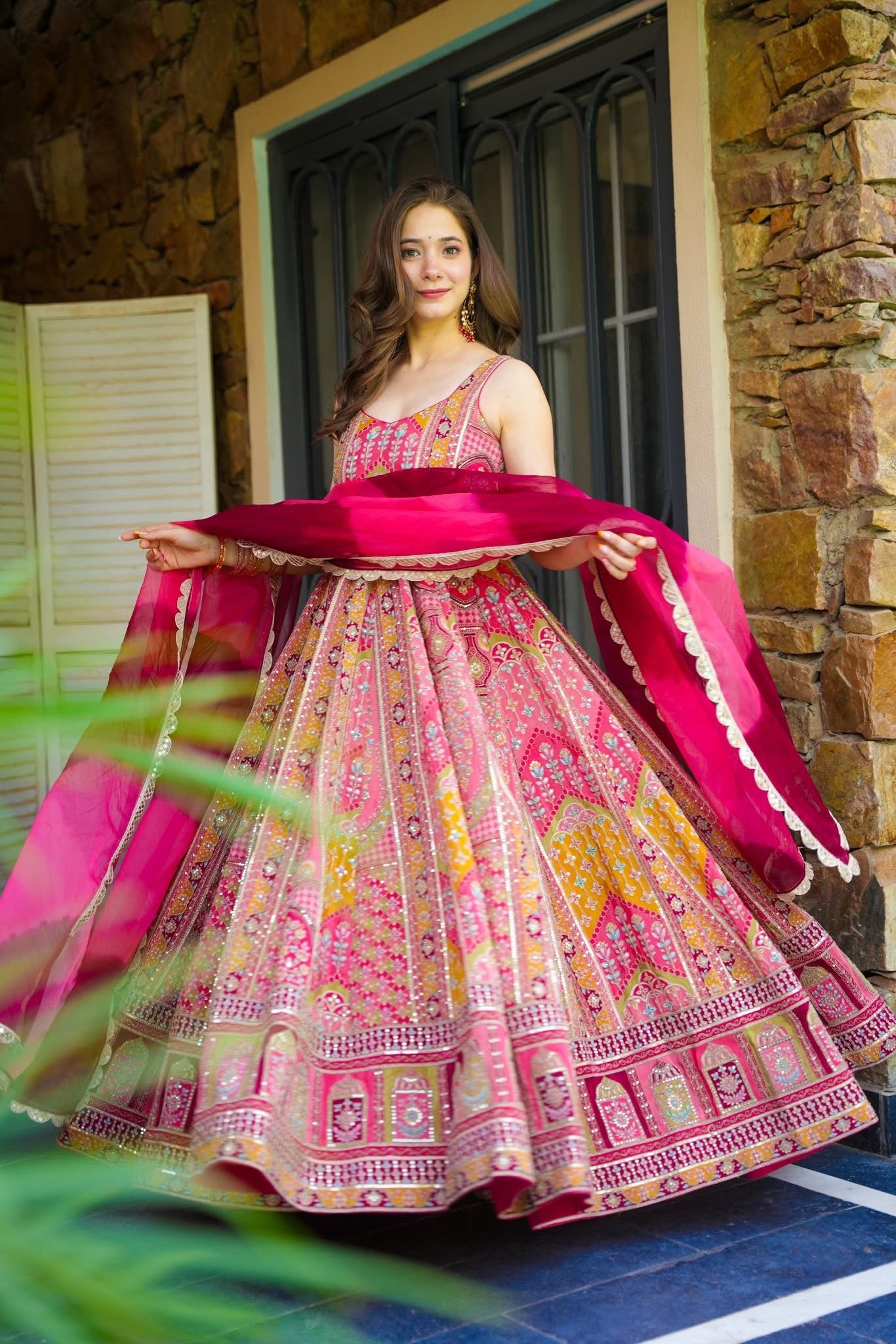 Royal Radiance Pink Anarkali Maxi