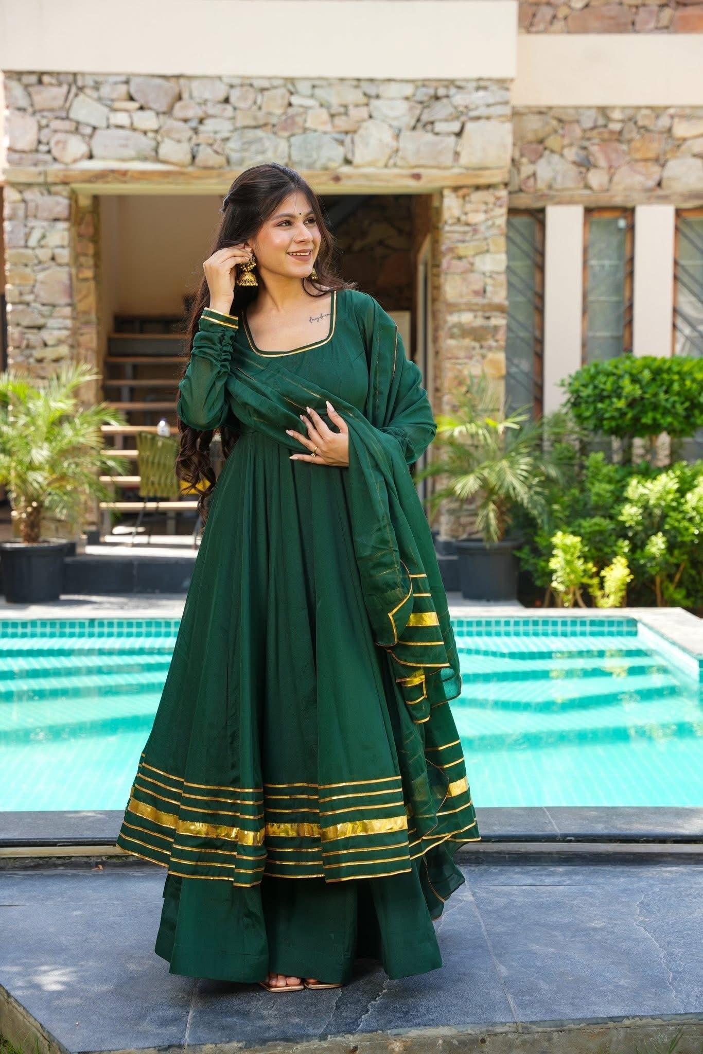 Forest Muse Georgette Suit Set