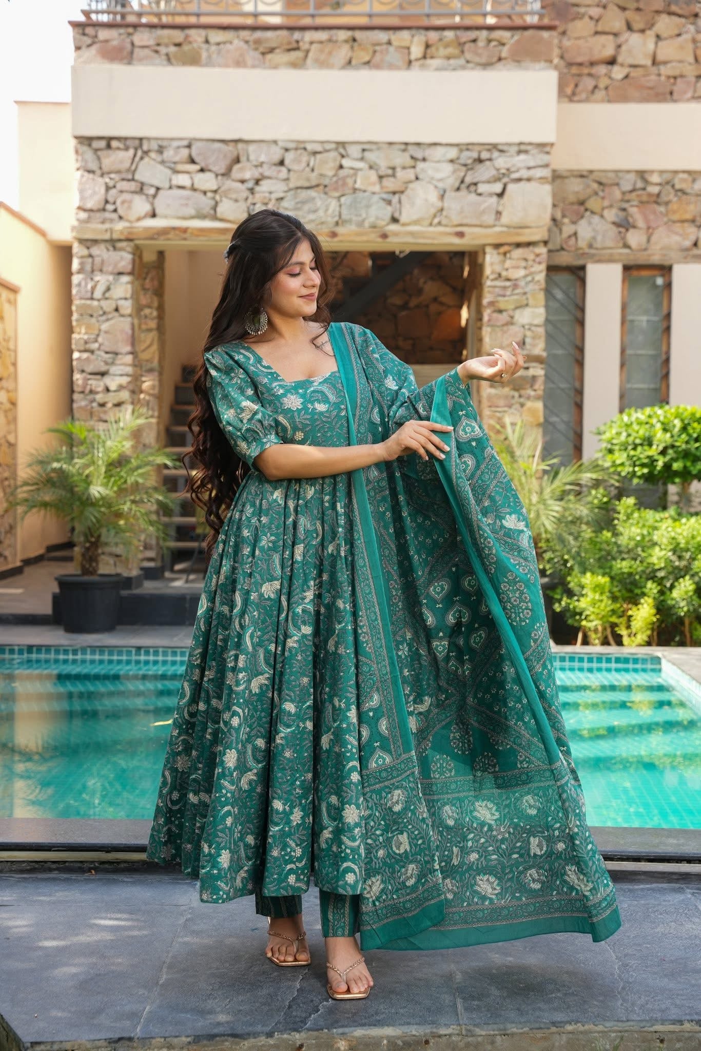 Basil Bloom Cotton Suit Set