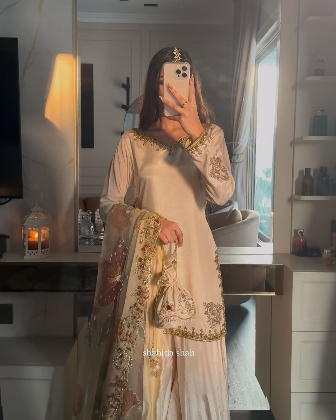 Aqua Dream Elegance Sharara Set