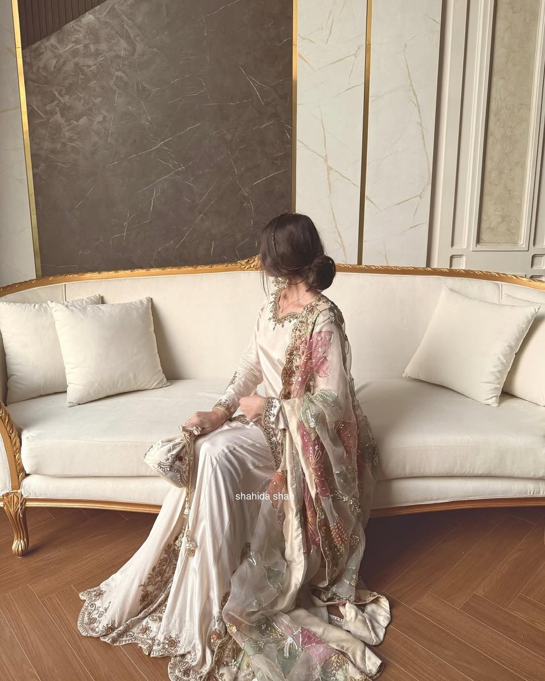 Aqua Dream Elegance Sharara Set