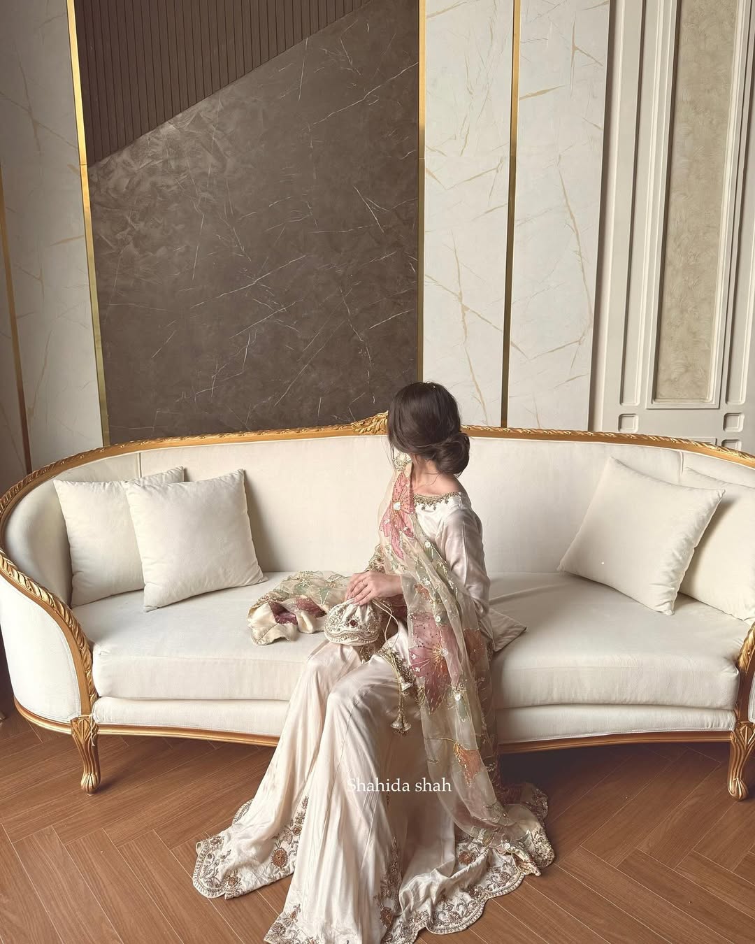 Aqua Dream Elegance Sharara Set