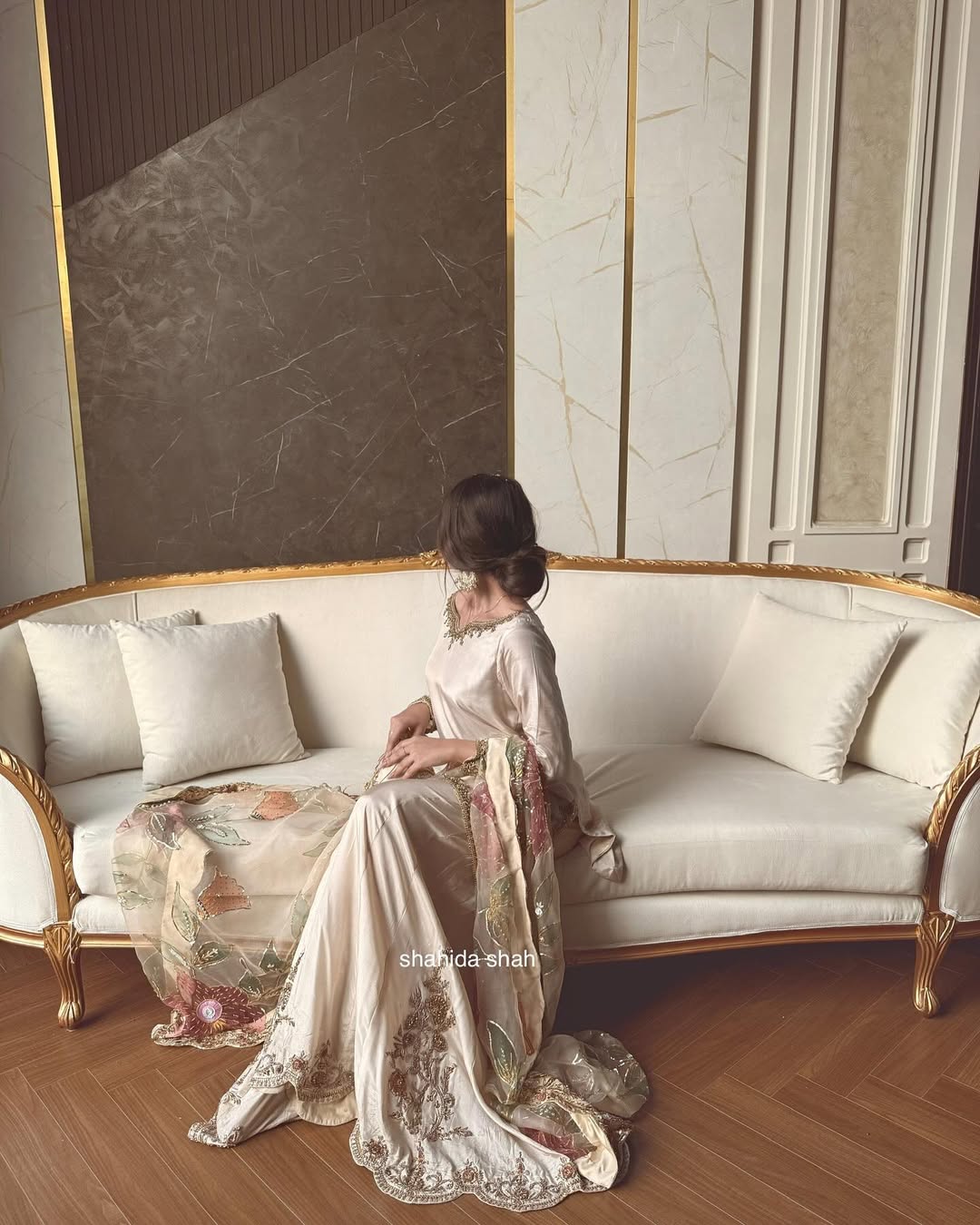 Aqua Dream Elegance Sharara Set