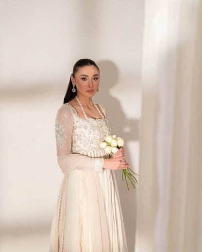 Ethereal Blush Embellished Anarkali Set