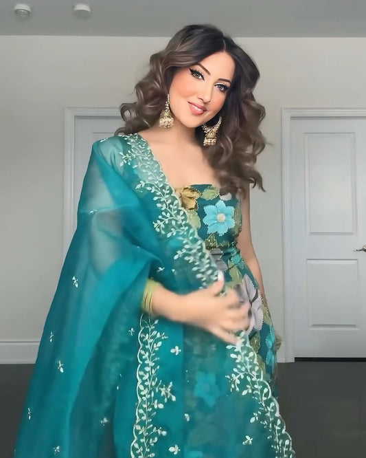 Heavy Zari & Sequins Sharara Set – Festive Collection