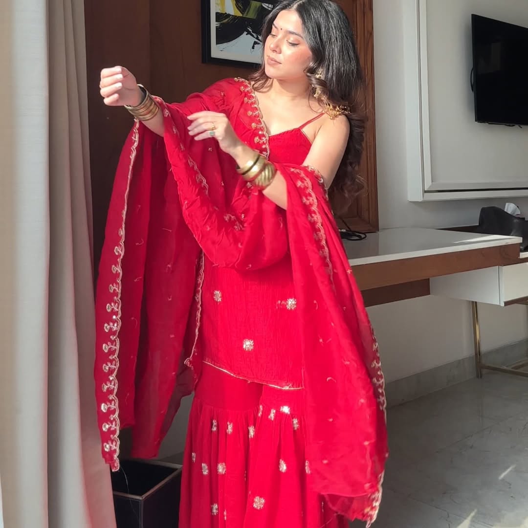 Neha Red Sharara Set