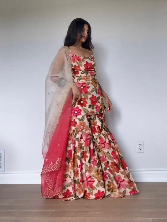 Zariya Luxe Sharara Suit Set