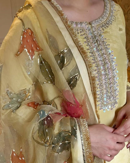 Mint Pastel Luxury Sharara Set