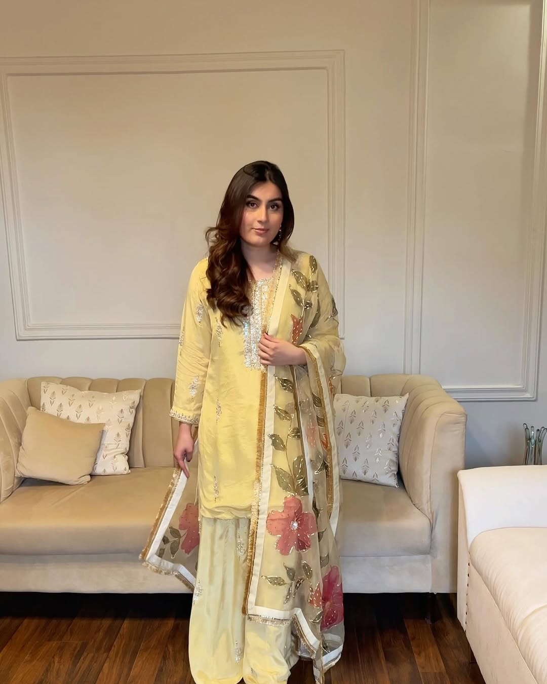 Mint Pastel Luxury Sharara Set