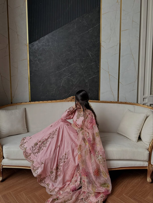 Blush Pink Grace Sharara Outfit