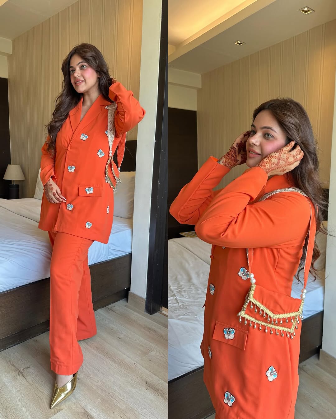 Playful Tangerine Butterfly Co-ord