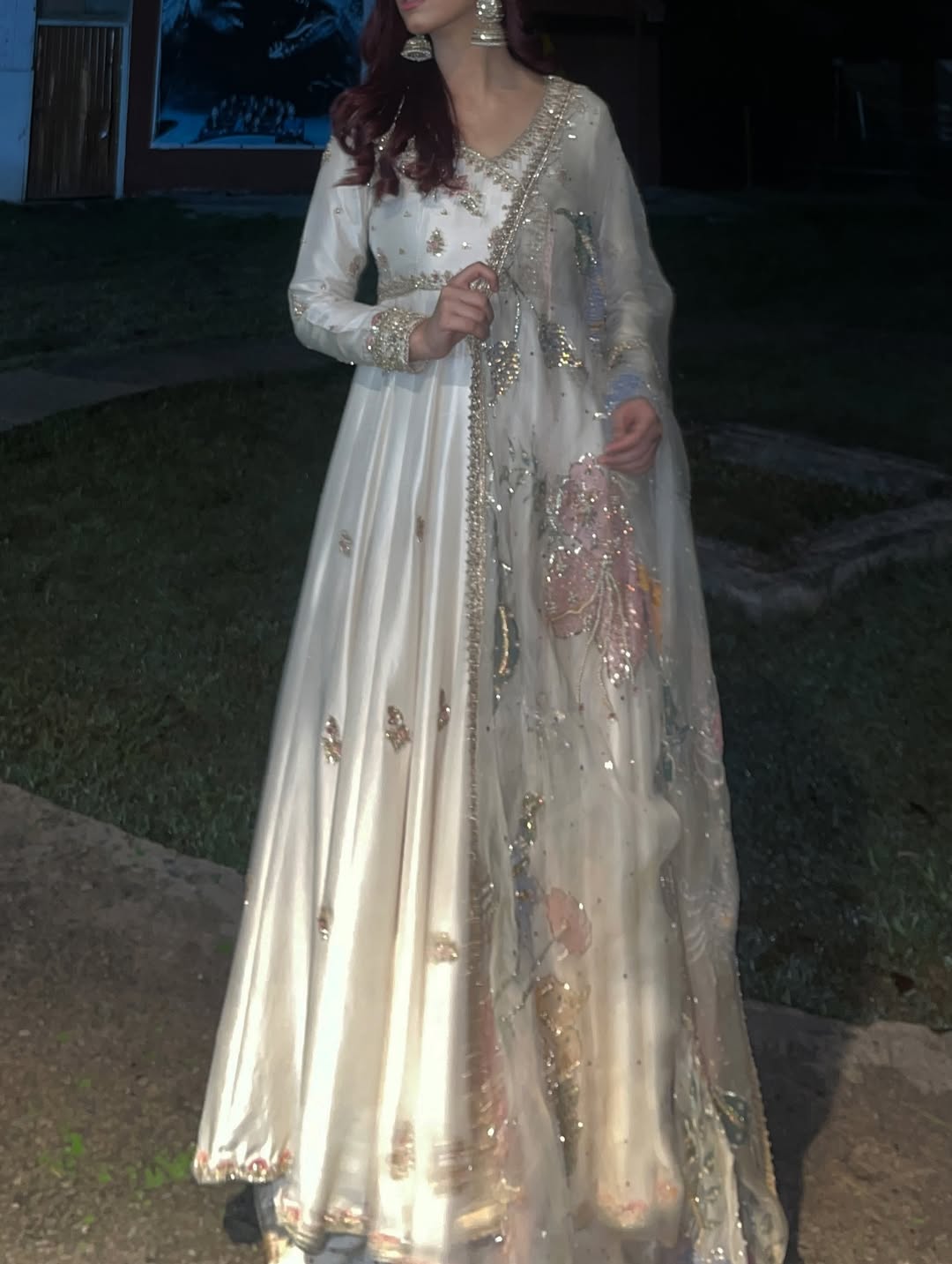 Pearl Glow Anarkali Gown