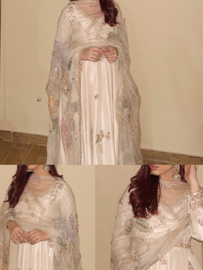 Pearl Glow Anarkali Gown