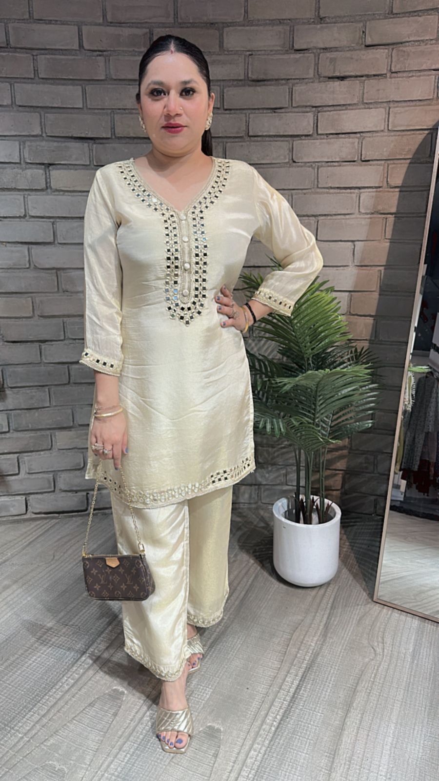 Sheesha Shimmer Mirror work cordset