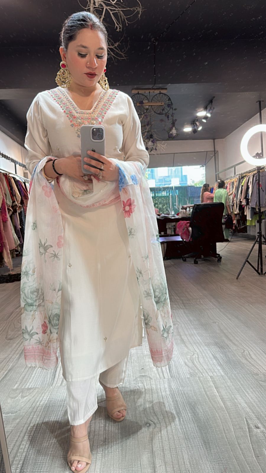 Jantar Mantar white suit