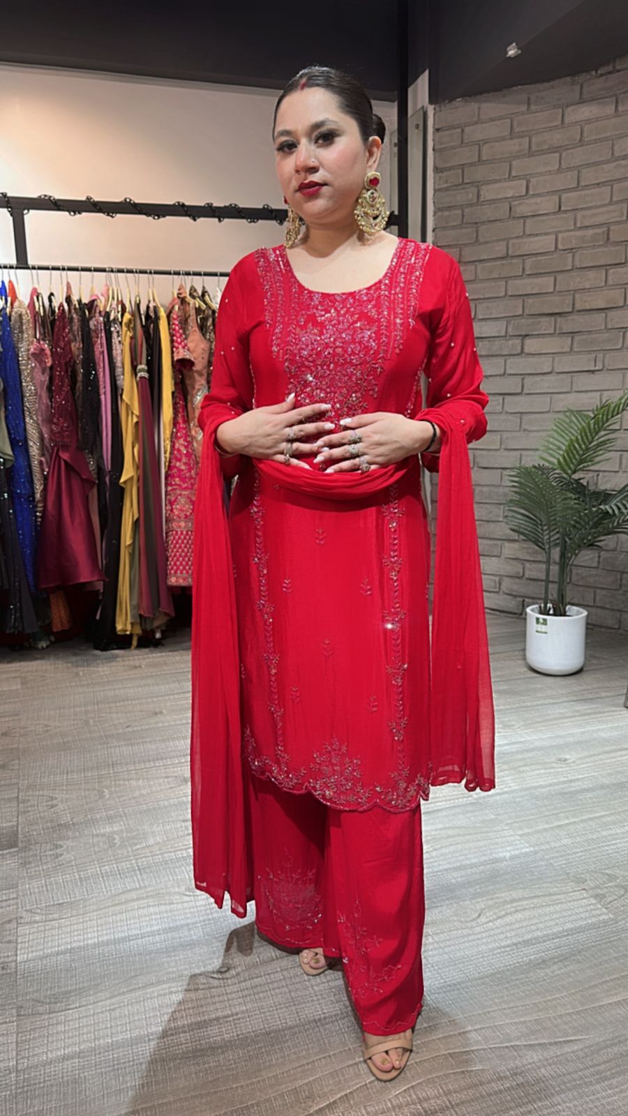 Ruby Red Katdana  suit