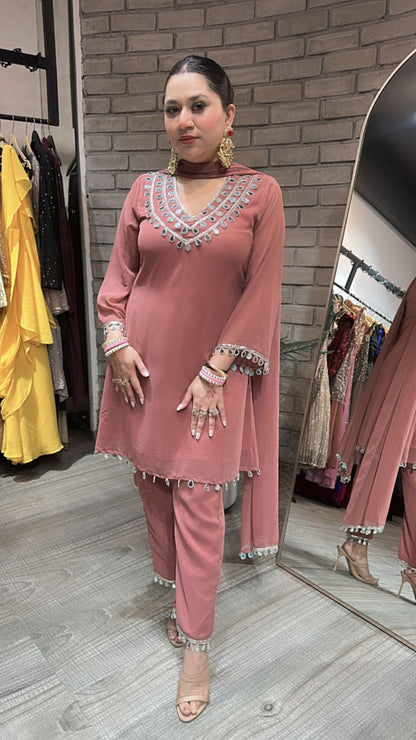 Rakhi Rust Mirror suit
