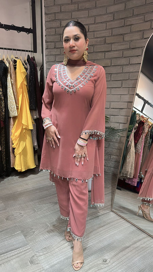 Rakhi Rust Mirror suit