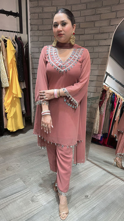 Rakhi Rust Mirror suit