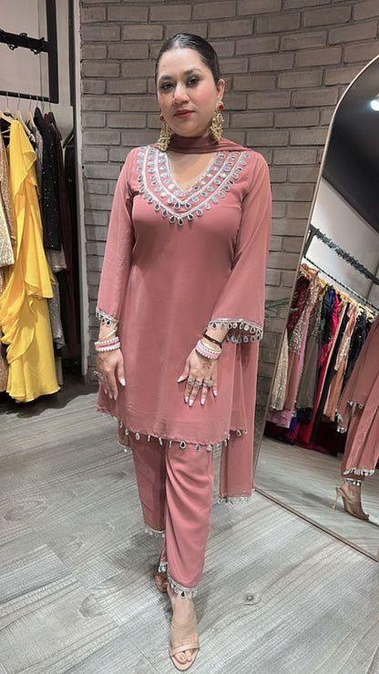 Rakhi Rust Mirror suit