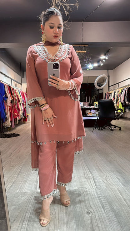 Rakhi Rust Mirror suit