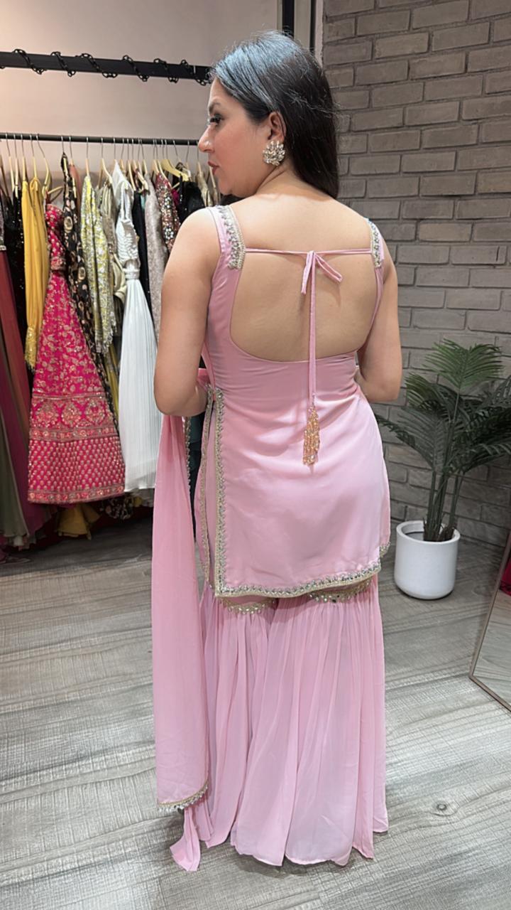 Libas pink Mirror sharara