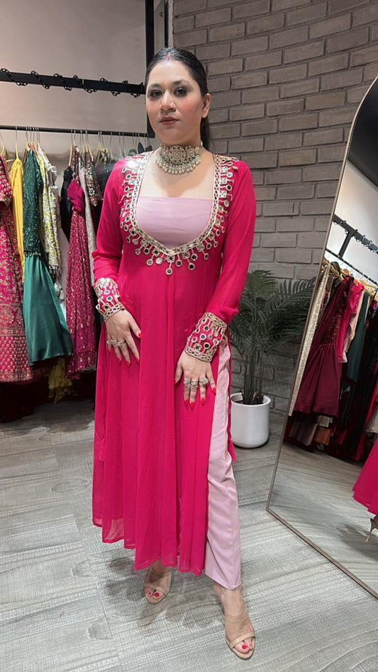 Sheesha Hot pink 3pc Mirror Cordset