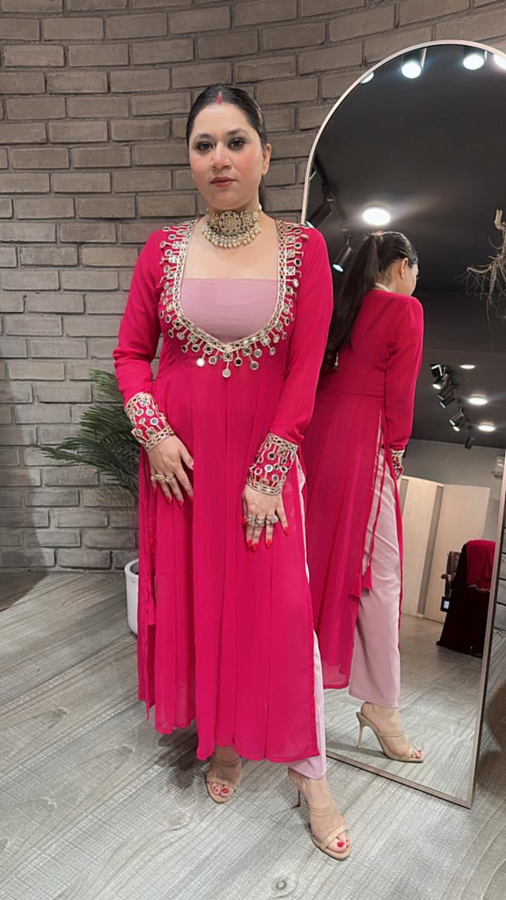 Sheesha Hot pink 3pc Mirror Cordset