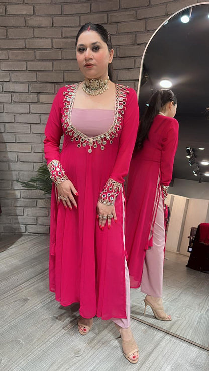 Sheesha Hot pink 3pc Mirror Cordset