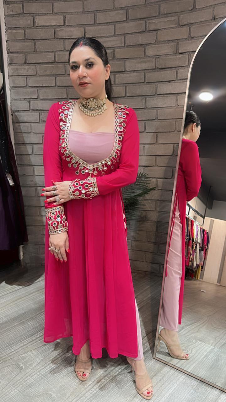 Sheesha Hot pink 3pc Mirror Cordset