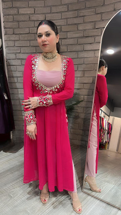 Sheesha Hot pink 3pc Mirror Cordset