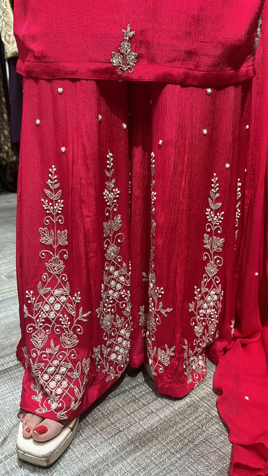 Falooda Coral pink Designer Suit