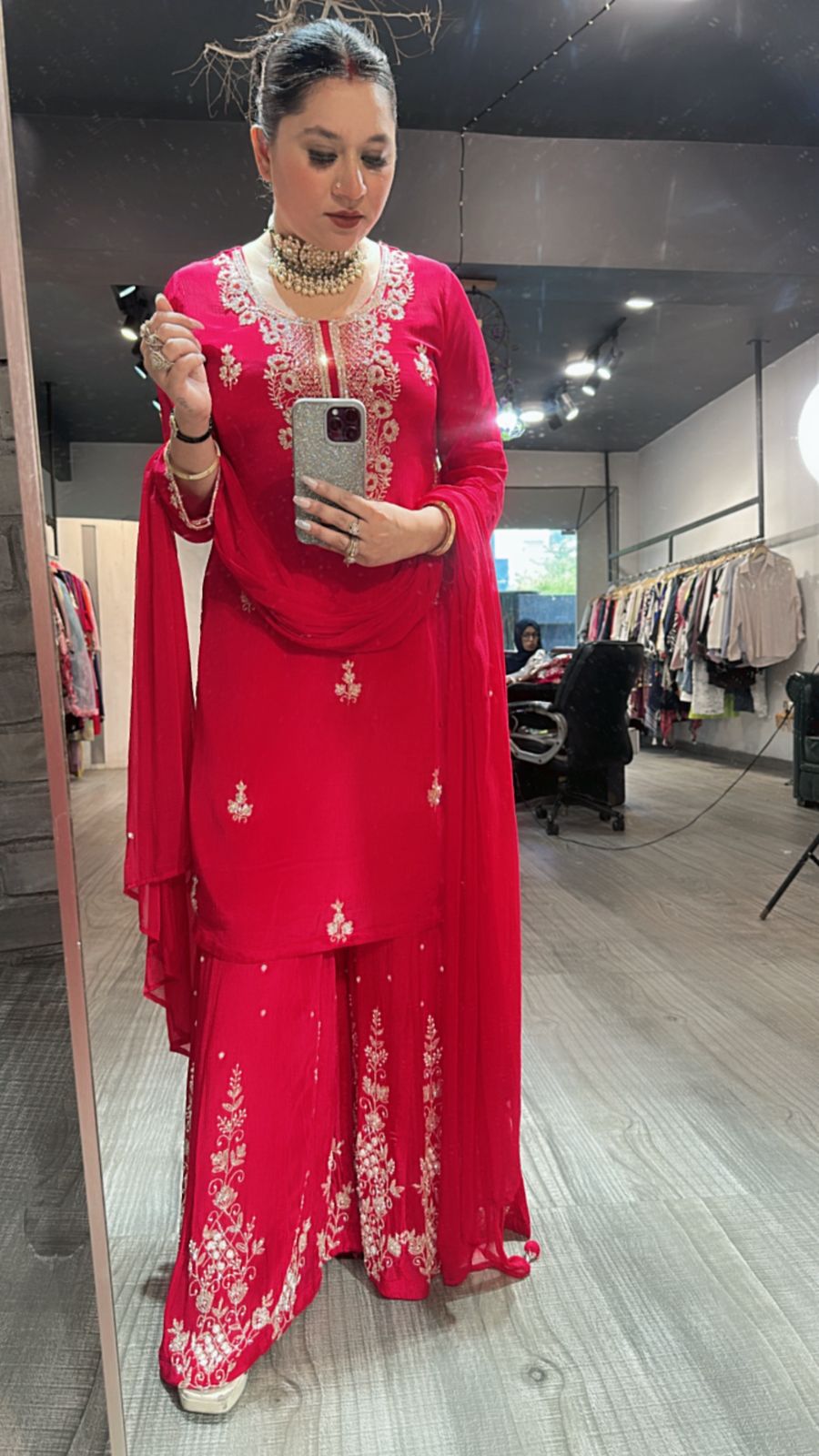 Falooda Coral pink Designer Suit