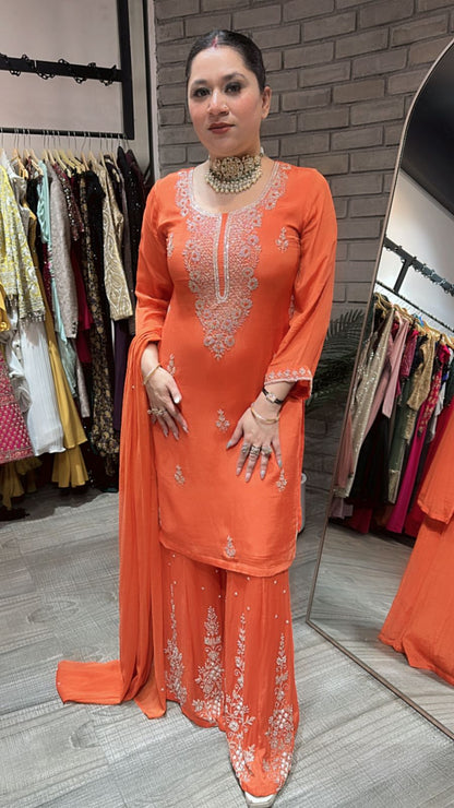 Falooda Rust pink Designer Suit