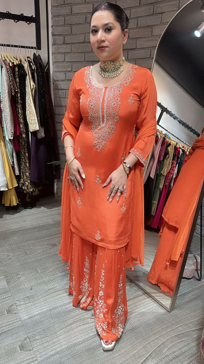 Falooda Rust pink Designer Suit