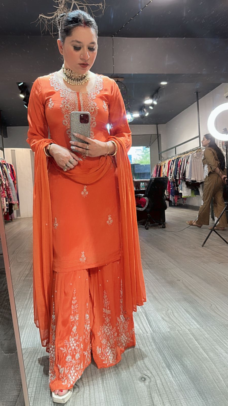 Falooda Rust pink Designer Suit