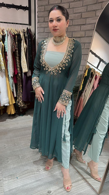 Sheesha Bottel Green 3pc Mirror Cordset