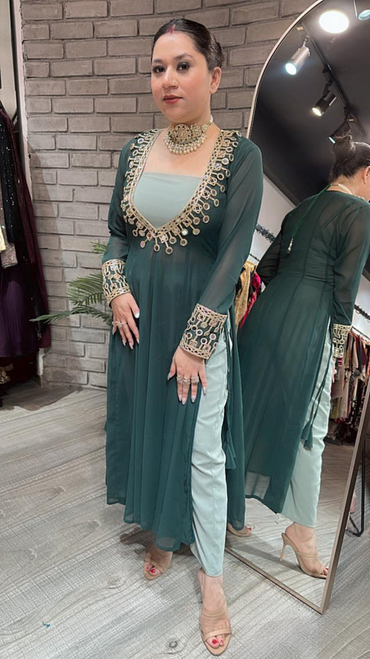 Sheesha Bottel Green 3pc Mirror Cordset