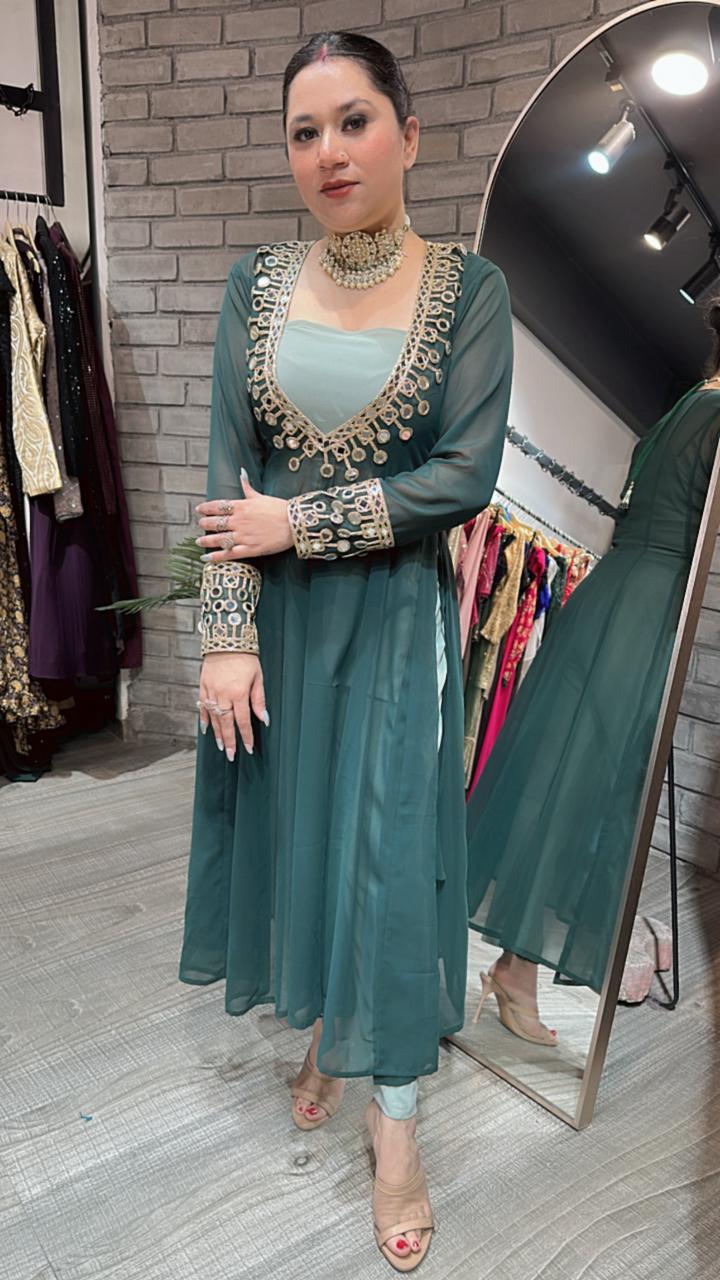 Sheesha Bottel Green 3pc Mirror Cordset