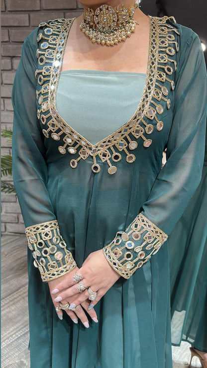 Sheesha Bottel Green 3pc Mirror Cordset