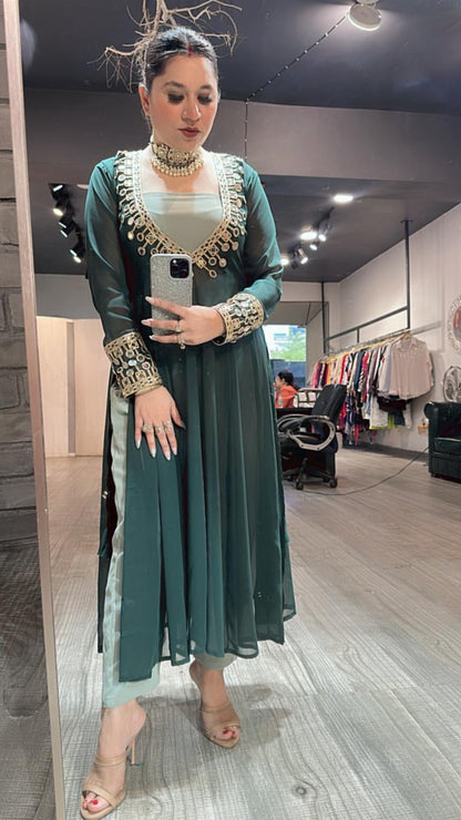 Sheesha Bottel Green 3pc Mirror Cordset