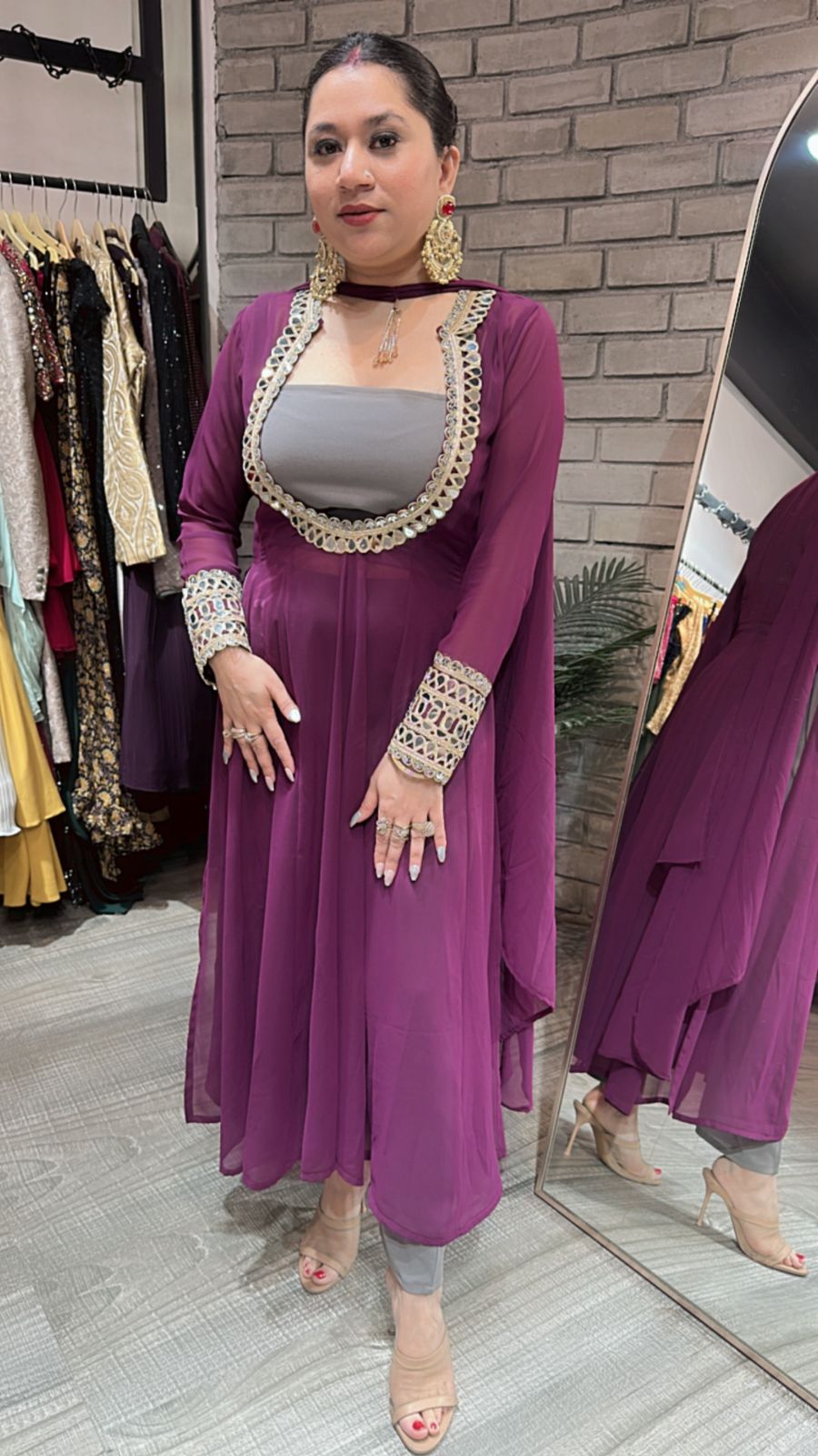 Roka wine 4pc Mirror Suit