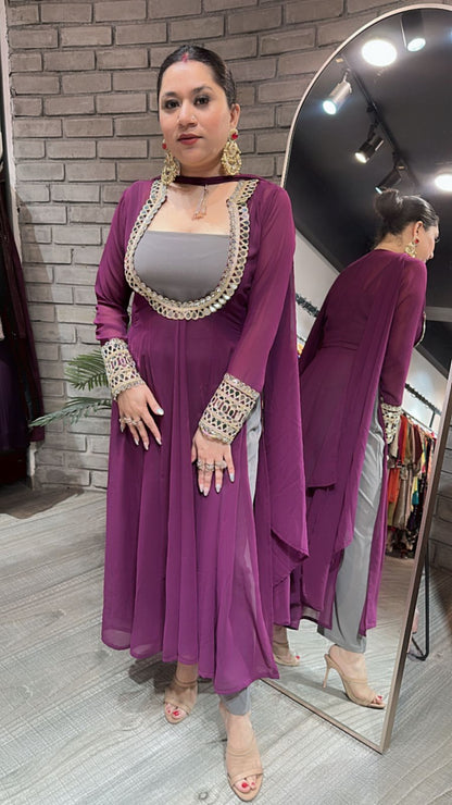 Roka wine 4pc Mirror Suit