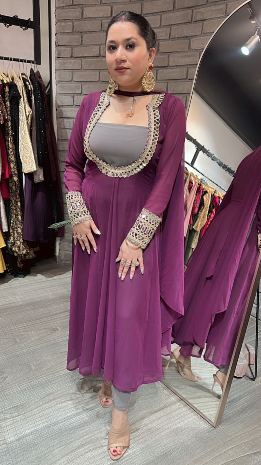 Roka wine 4pc Mirror Suit