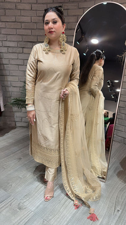 Sabyasachi Beige Designer suit