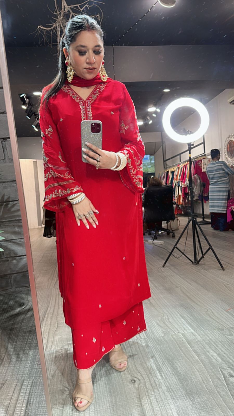 Nazm Red Katdana Dedigner suit