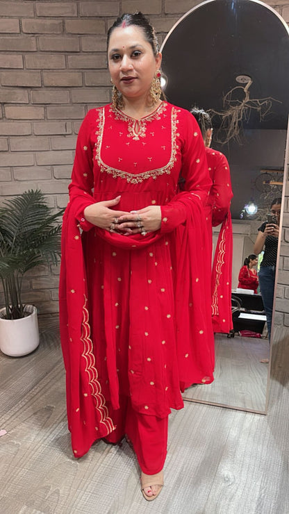 Suhagan Red katdana Suit